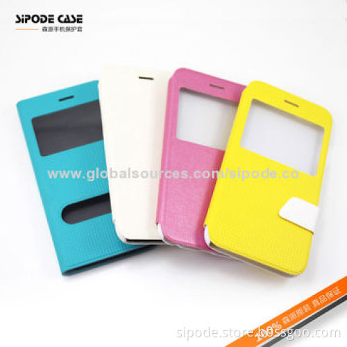 Flip Cover View Window Leather Case for iPhone 6